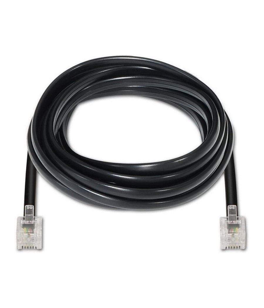 Cable de Teléfono RJ11 6P4C Aisens A143-0319/ 2m/ Negro - Imagen 2