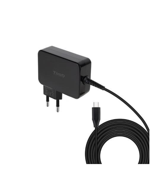Cargador automatico portatil gan usb-c pd 3.0 90w negro tooq