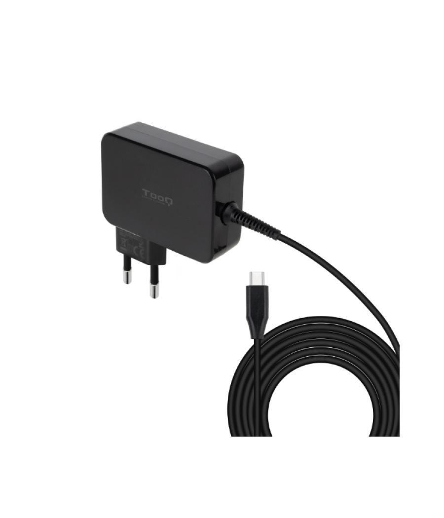 Cargador automatico portatil gan usb-c pd 3.0 90w negro tooq