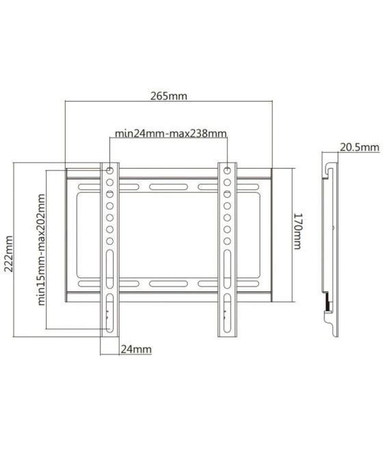 Soporte para monitor y tv aisens wt42f-157/ hasta 35kg