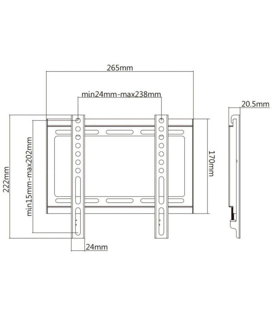 Soporte para monitor y tv aisens wt42f-157/ hasta 35kg