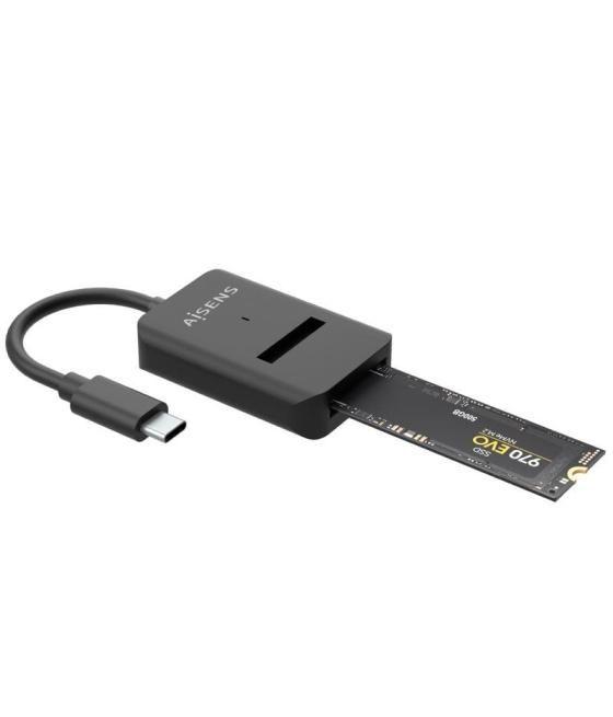 Dock usb tipo-c para ssd m2 sata/nvme ngff aisens asuc-m2d011-bk/ negro