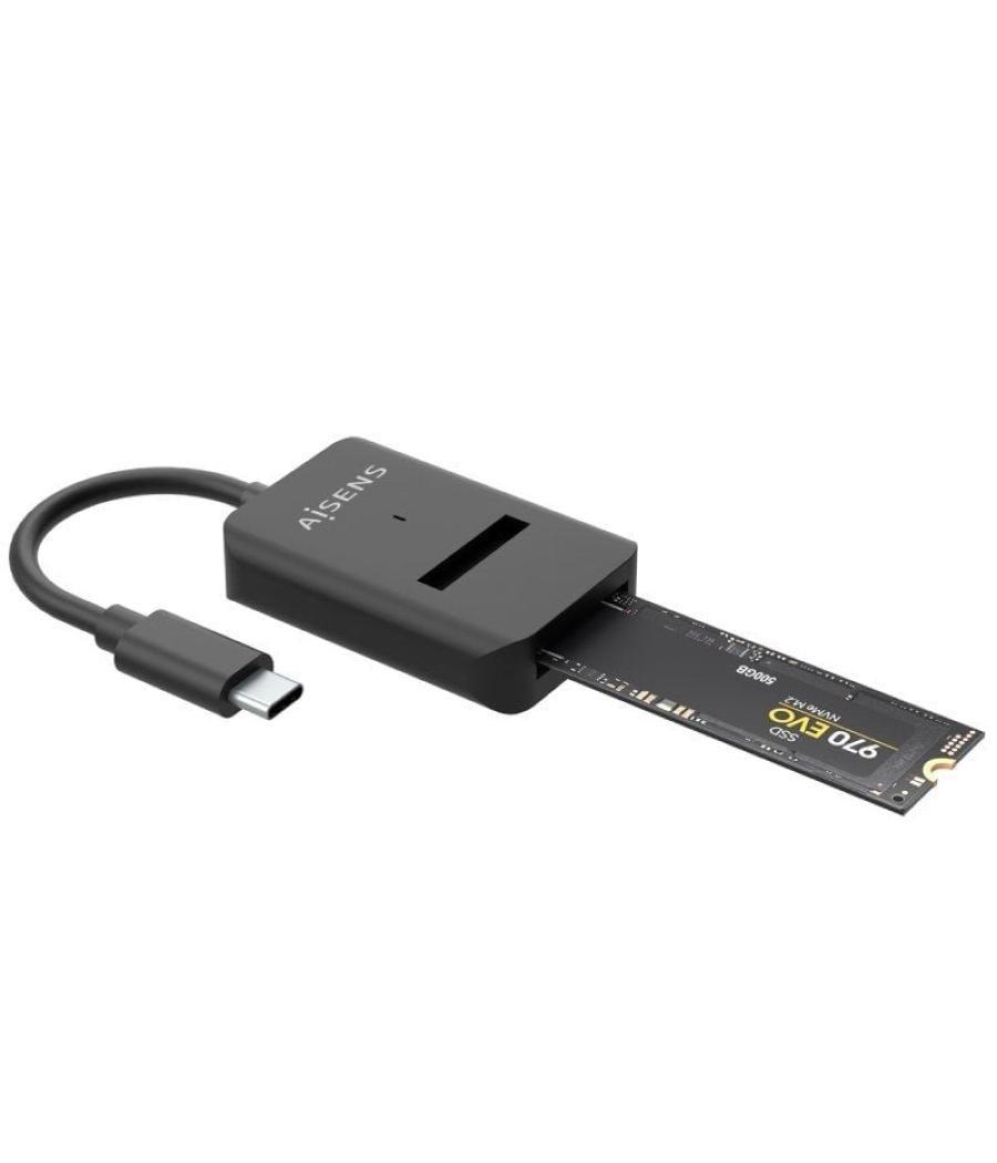 Dock usb tipo-c para ssd m2 sata/nvme ngff aisens asuc-m2d011-bk/ negro