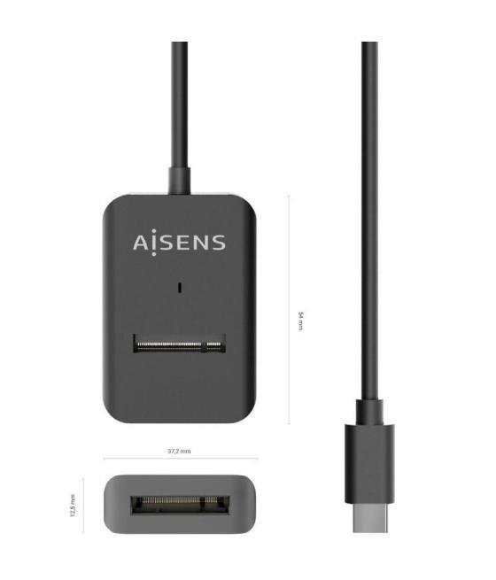 Dock usb tipo-c para ssd m2 sata/nvme ngff aisens asuc-m2d011-bk/ negro