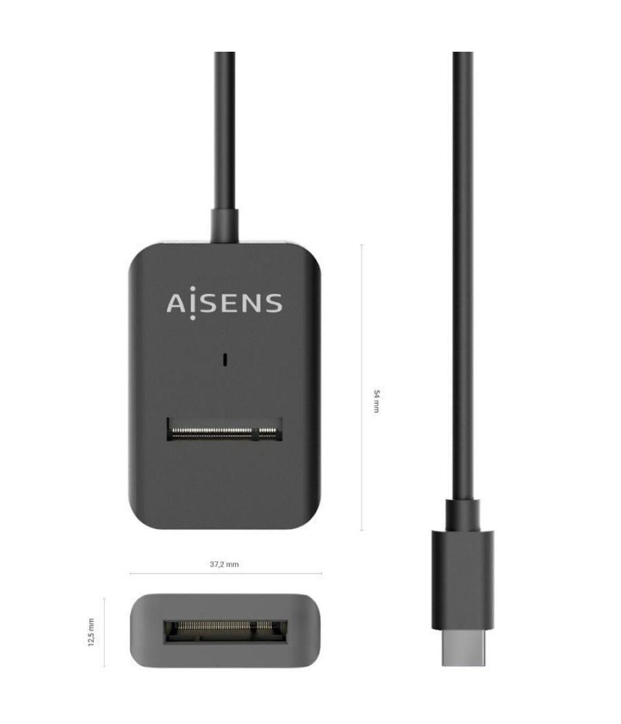 Dock usb tipo-c para ssd m2 sata/nvme ngff aisens asuc-m2d011-bk/ negro