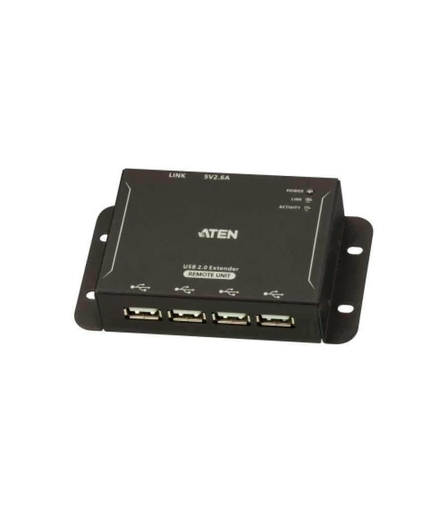 Aten extensor usb 2.0 por cat 5 con hub de cuatro puertos (hasta 50 m)