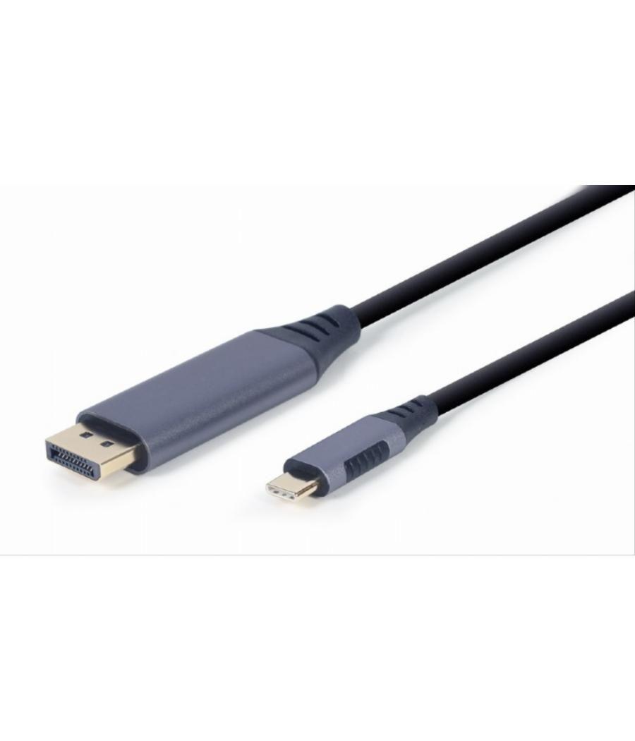 Cable adaptador gembird usb tipo c a displayport macho, gris espacial, 1,8 m