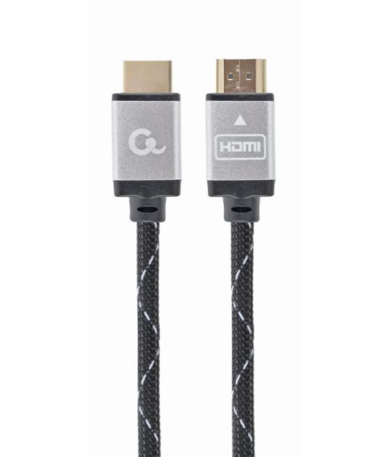 Cable trenzado hdmi 2.0 4k 60hz gembird select plus series con ethernet 3m negro