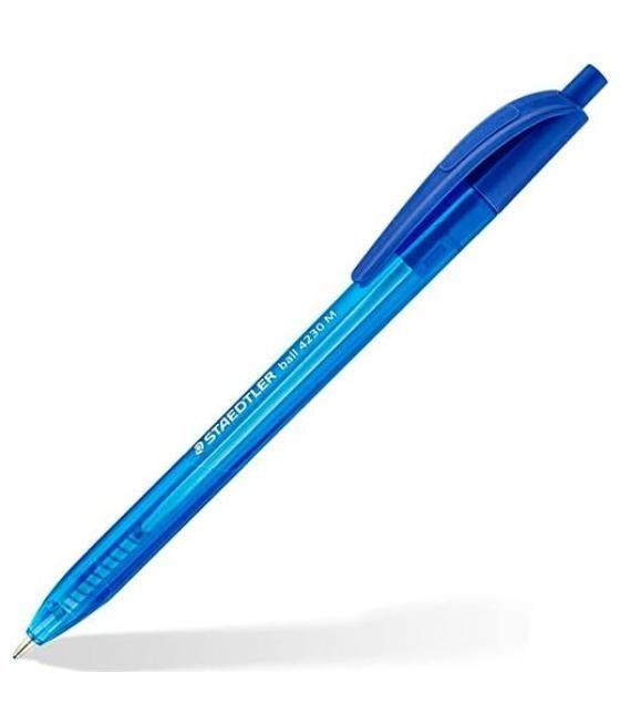 Staedtler bolígrafo retráctil ball 4230 m 1,0mm triangular azul 10u pack 10 unidades
