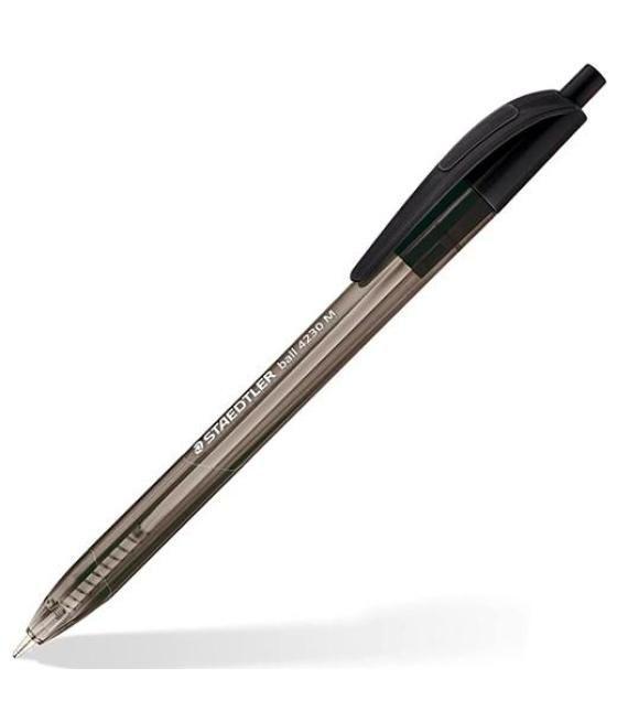 Staedtler bolígrafo retráctil ball 4230 m 1.0mm triangular negro caja 10 ud