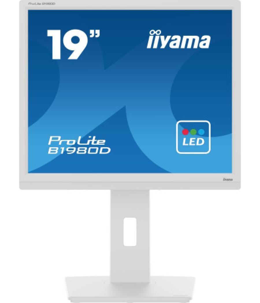 Iiyama prolite b1980d-w5 pantalla para pc 48,3 cm (19") 1280 x 1024 pixeles sxga lcd blanco