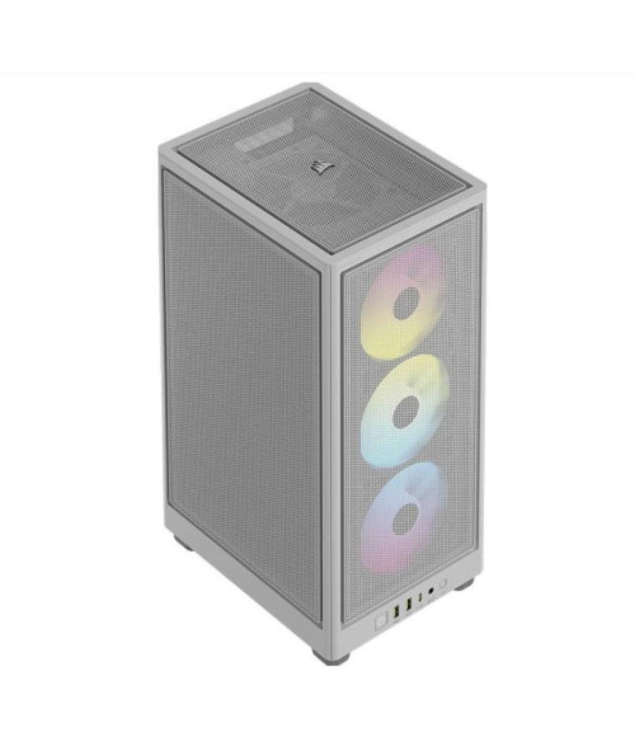Caja corsair icue 2000d rgb airflow mini-itx blanca cc-9011247-ww
