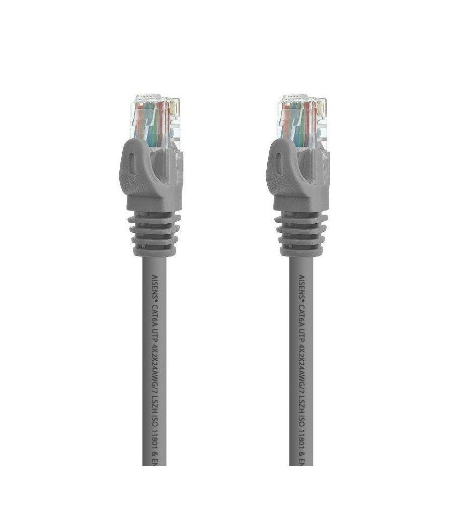 Cable de Red RJ45 UTP Aisens A145-0326 Cat.6A/ 1m/ Gris - Imagen 1