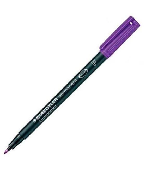 Staedtler rotulador permanente lumocolor 318 f violeta pack 10 unidades