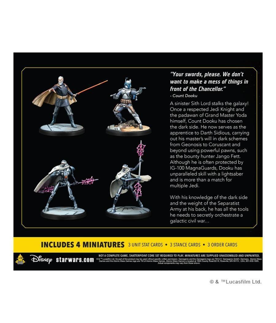 Juego de mesa star wars shatterpoint twice the pride count dooku squad pack