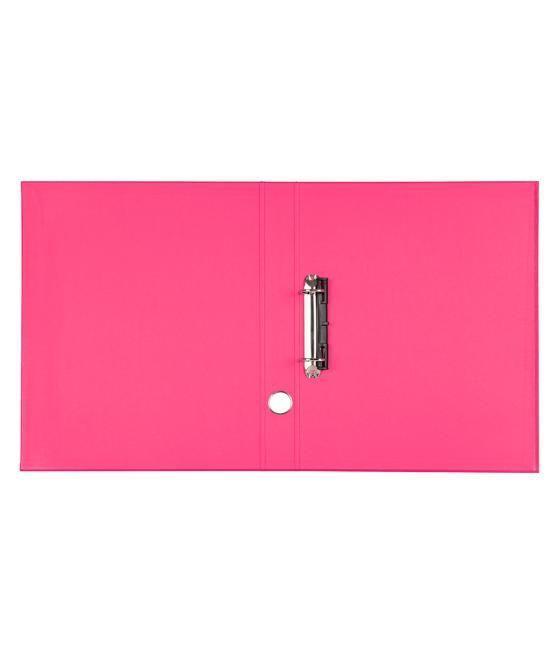 Modulo liderpapel 3 archivadores folio 2 anillas mecanismo de palanca 52mm rosa
