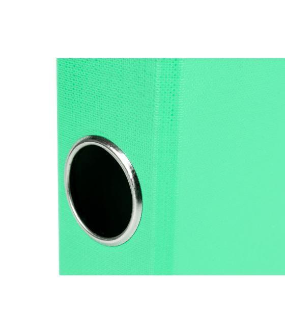 Modulo liderpapel 3 archivadores folio 2 anillas mecanismo de palanca 52mm verde pastel