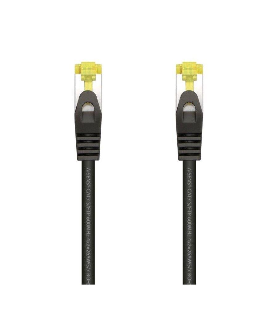 Cable de Red RJ45 SFTP Aisens A146-0484 Cat.7/ 25cm/ Negro - Imagen 1