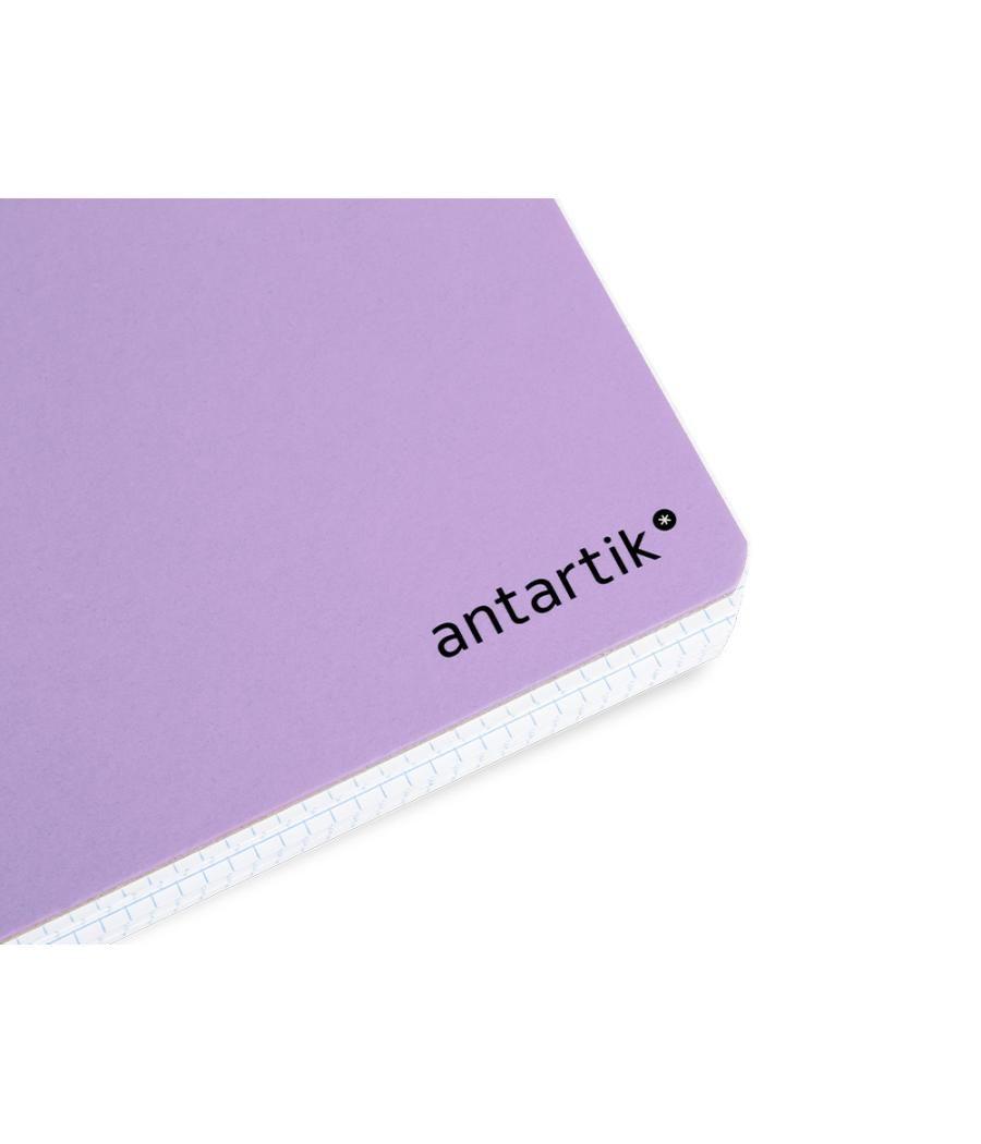 Cuaderno espiral liderpapel a4 antartik tapa dura 80h 90gr cuadro 4mm con margen color lavanda pack 3 unidades