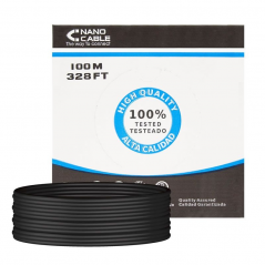 Bobina de Cable RJ45 UTP Nanocable 10.20.0502-EXT-BK Cat.6/ 100m/ Negro - Imagen 1
