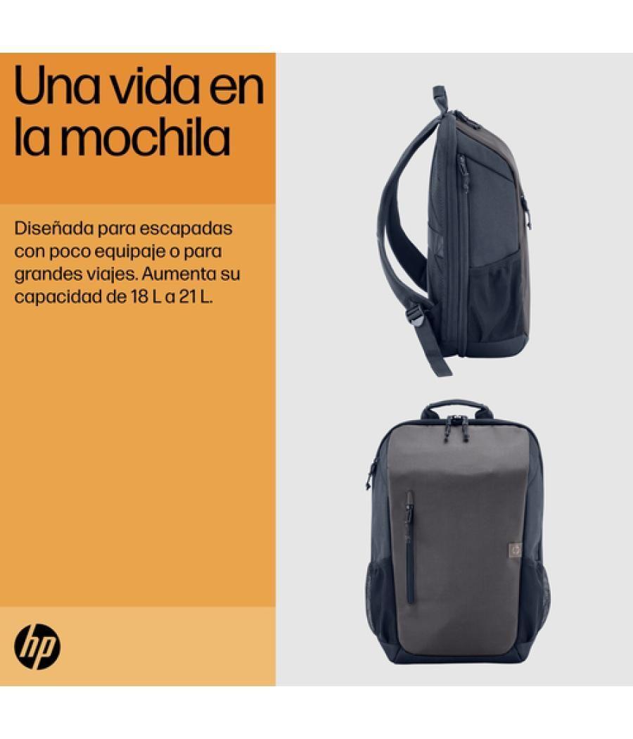 HP Mochila para portátil Travel de 15,6 pulgadas y 18 litros, color gris