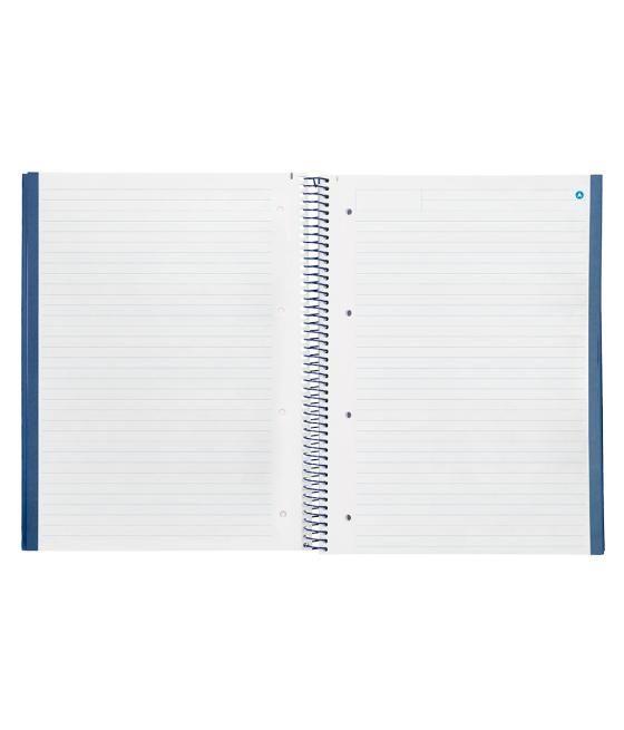 Cuaderno espiral navigator a4 tapa dura 80h 80gr horizontal con margen azul marino
