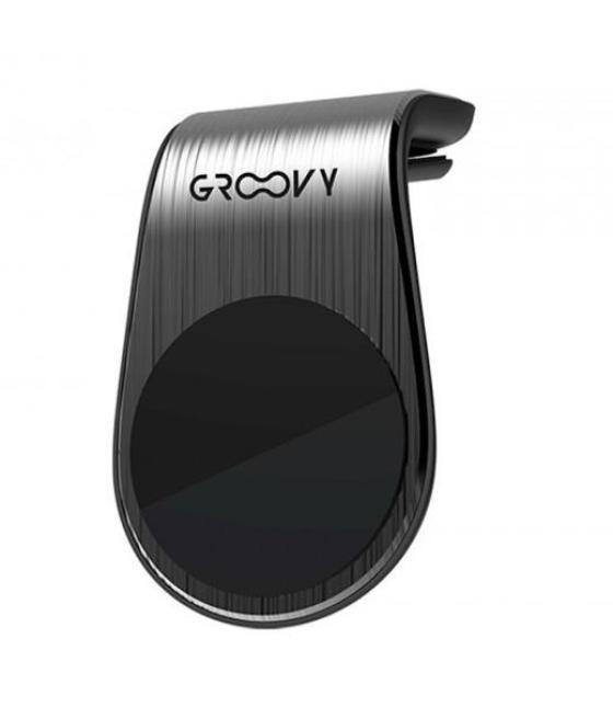 Groovy soporte de coche para movil magnetico gris oscuro