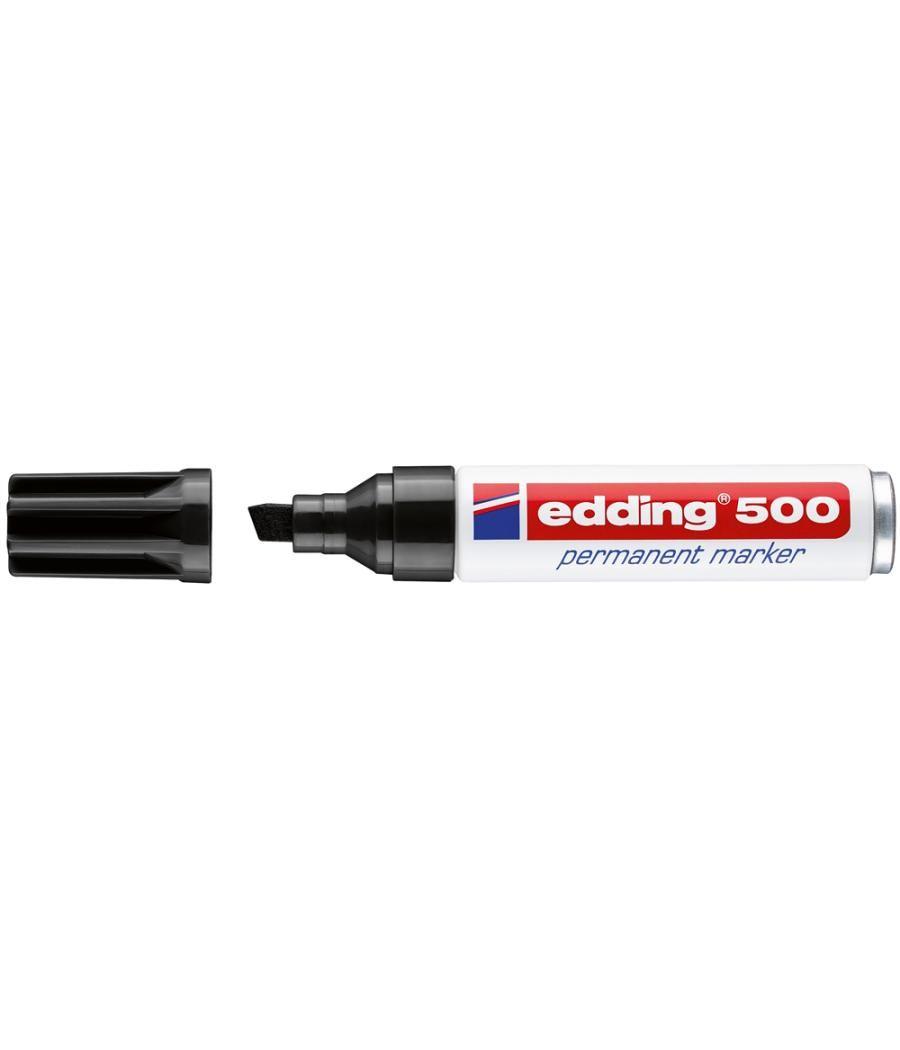 Rotulador edding marcador permanente 500 negro punta biselada 7 mm