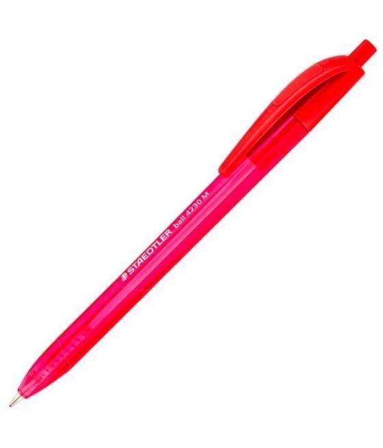 Staedtler bolígrafo retráctil ball 4230 m 1,0mm triangular rojo 10u