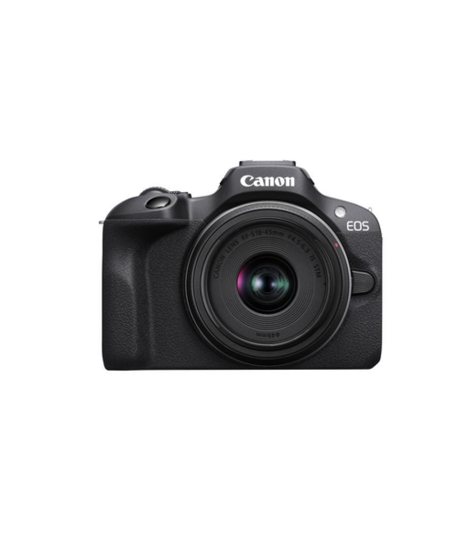 Canon EOS R100 + RF-S 18-45mm F4.5-6.3 IS STM Kit MILC 24,1 MP CMOS 6000 x 4000 Pixeles Negro