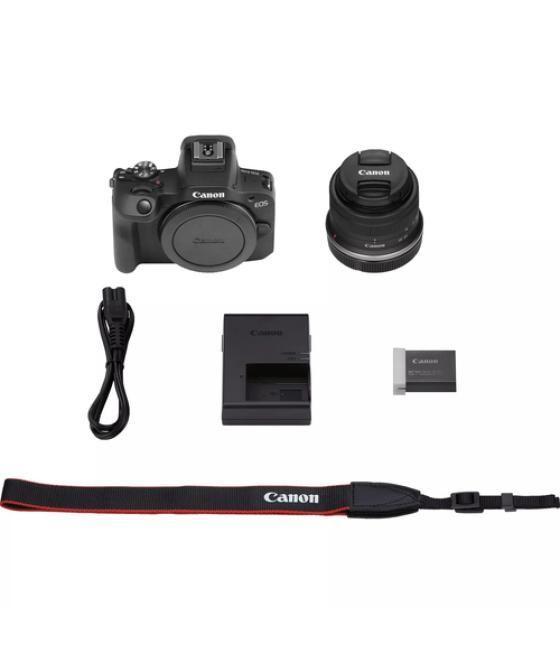 Canon EOS R100 + RF-S 18-45mm F4.5-6.3 IS STM Kit MILC 24,1 MP CMOS 6000 x 4000 Pixeles Negro