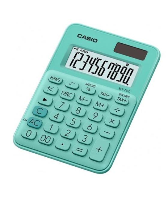 Casio calculadora de oficina sobremesa verde 10 dígitos