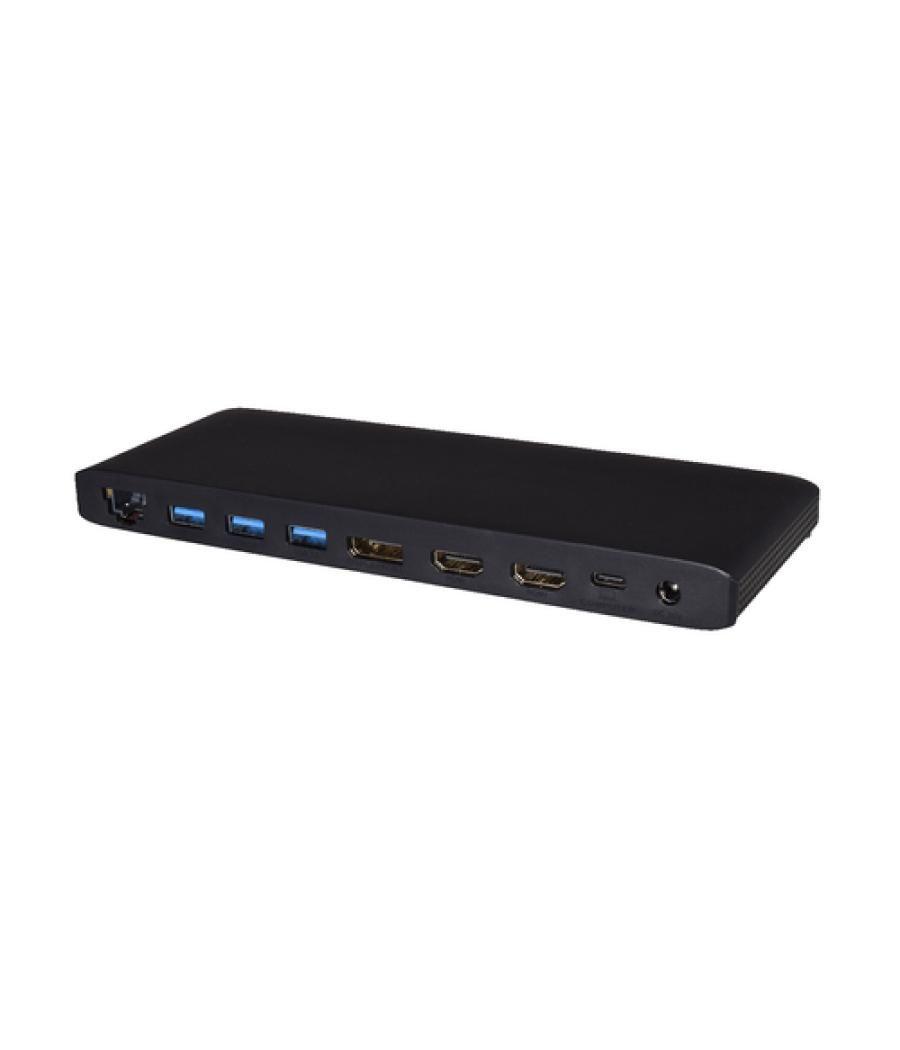 V7 DOCKUCPT3D base para portátil y replicador de puertos Alámbrico USB 3.2 Gen 2 (3.1 Gen 2) Type-C Negro