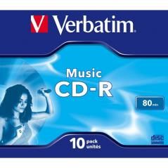 Cd-r verbatim music 16x/ caja-10uds