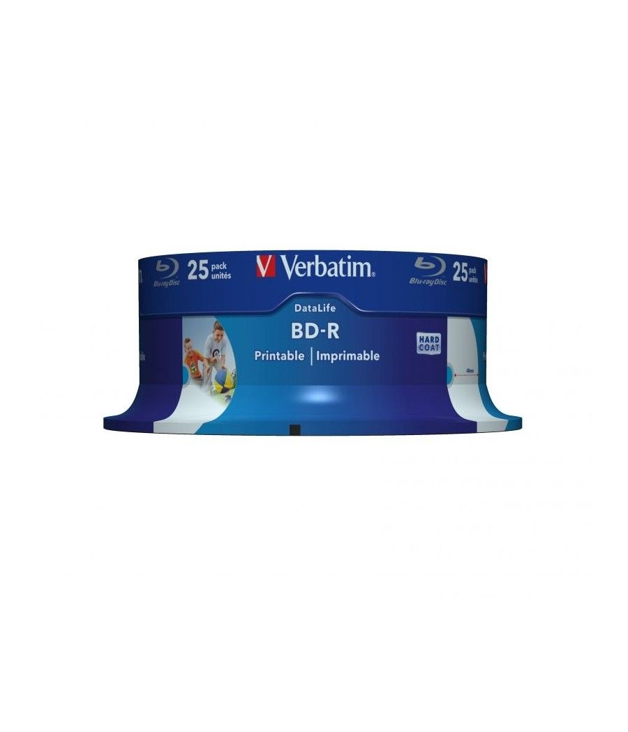 Blue-Ray BD-R Verbatim 43811 Imprimible 6X/ Tarrina-25uds - Imagen 2