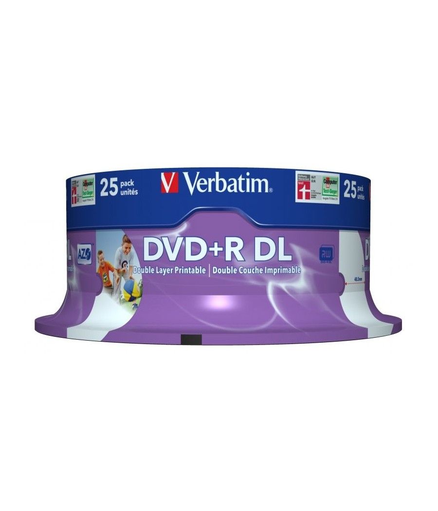 DVD+R Doble Capa Verbatim 8X/ Tarrina-25uds - Imagen 2