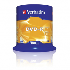 DVD-R Verbatim Advanced AZO 16X/ Tarrina-100uds - Imagen 1