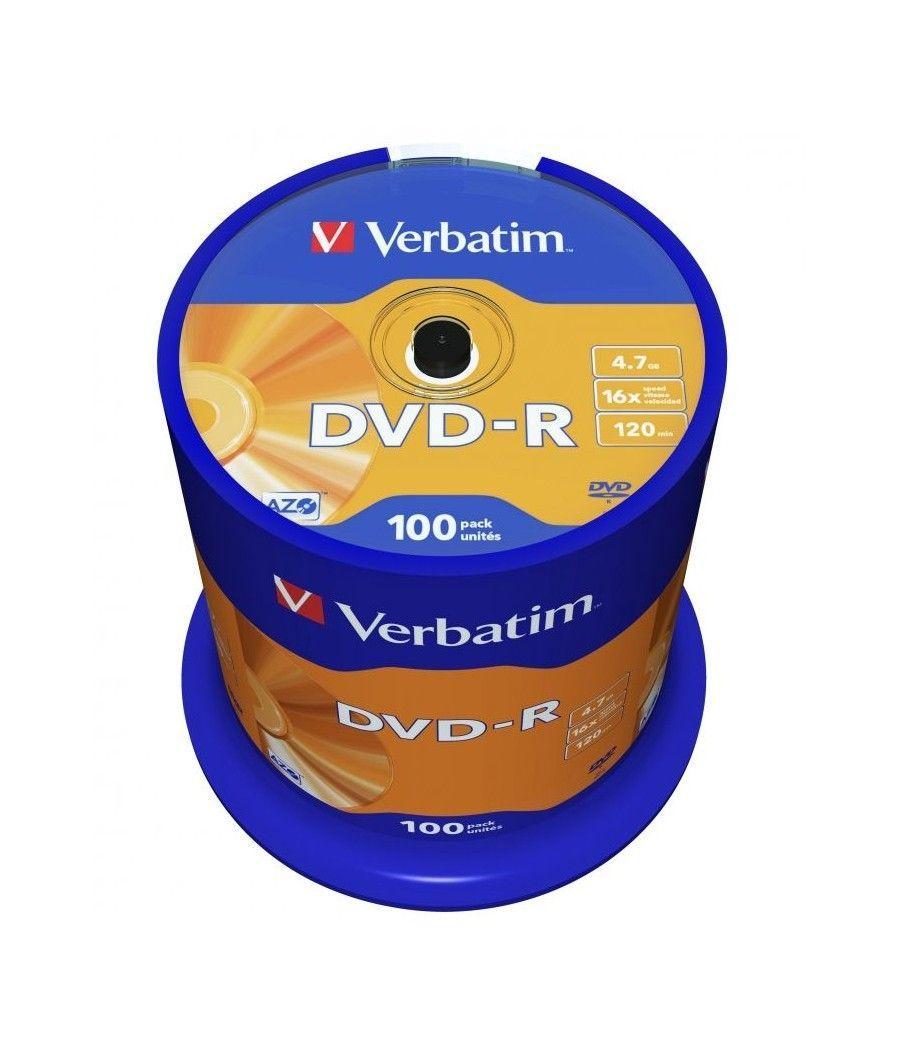 DVD-R Verbatim Advanced AZO 16X/ Tarrina-100uds - Imagen 2