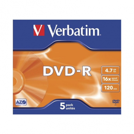 DVD-R Verbatim Advanced AZO 16X/ Caja-5uds - Imagen 1