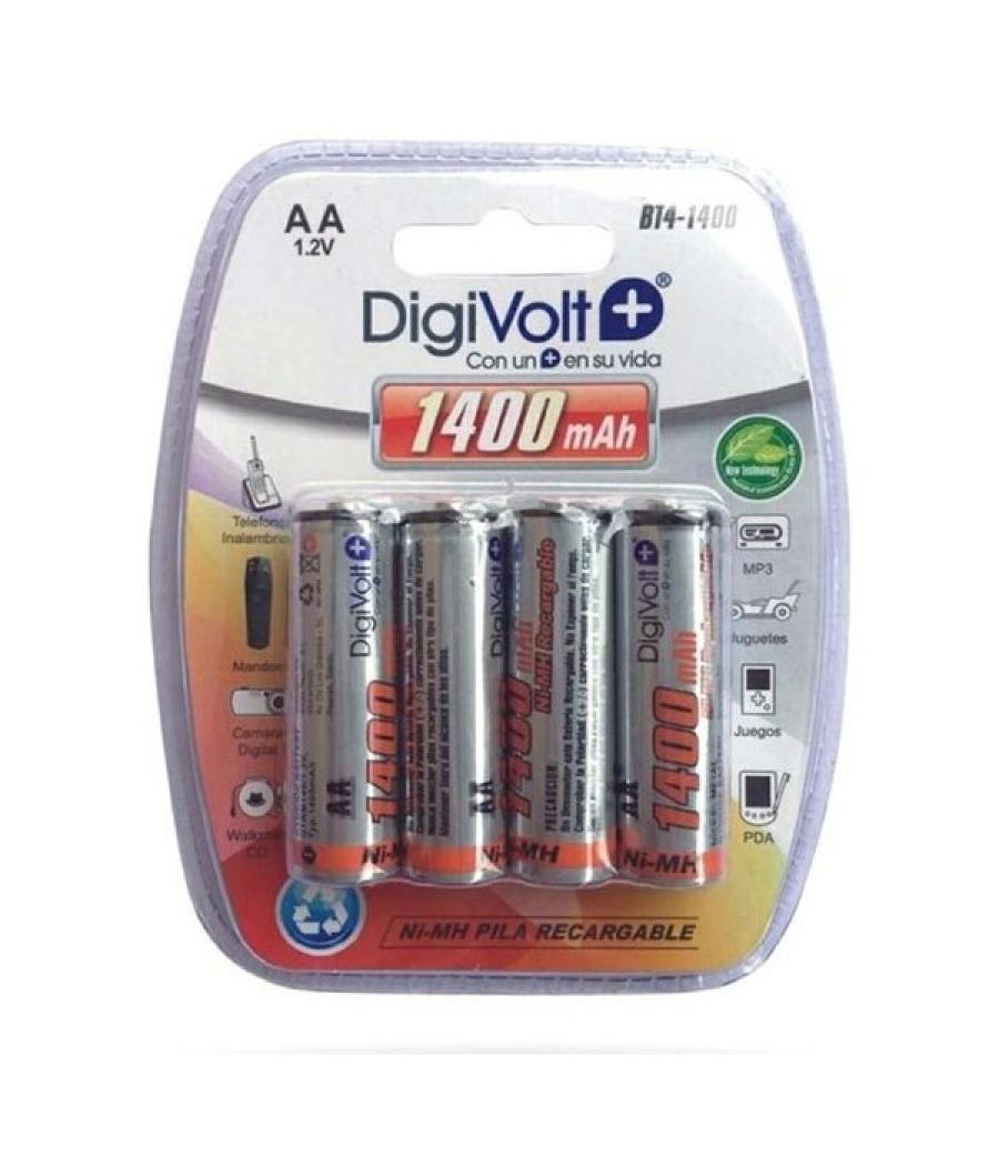 Blister de 4 pilas aa/r6 1400 mah bt4-1400