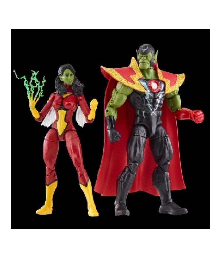 Figura hasbro marvel legends series avengers skrull queen & super - skrull