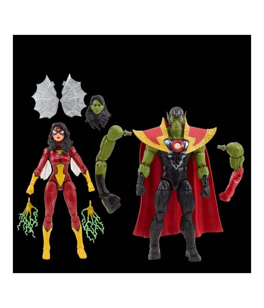 Figura hasbro marvel legends series avengers skrull queen & super - skrull