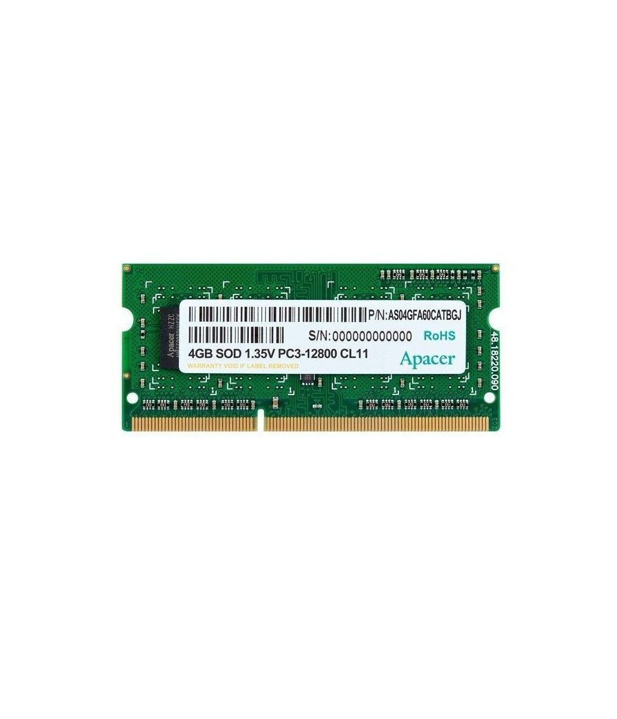 Memoria RAM Apacer 4GB/ DDR3/ 1600 MHz/ 1.35V/ SODIMM - Imagen 1