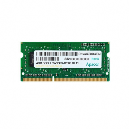 Memoria RAM Apacer 4GB/ DDR3/ 1600 MHz/ 1.35V/ SODIMM - Imagen 1
