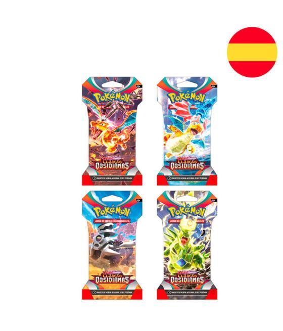 Juego de cartas pokemon tcg sobres en blister sv3 24 unidades 2023 español