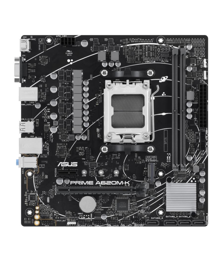 Placa base asus prime a620m-k am5 matx 2xddr5