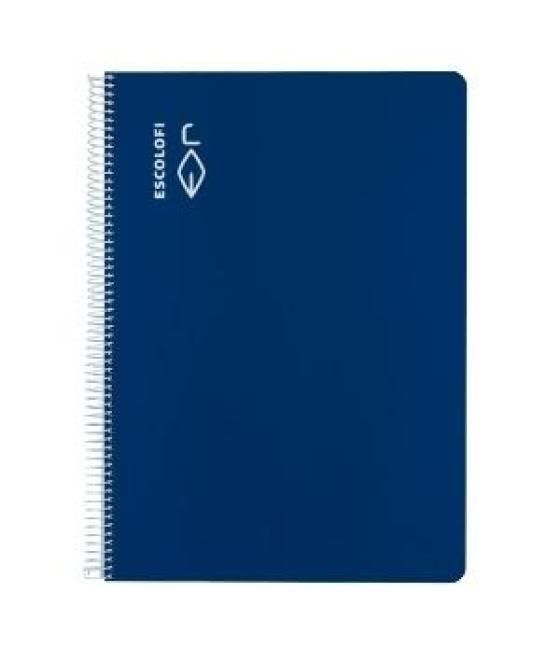 Escolofi cuaderno espiral 40h a4 70gr pauta 3 c/margen azul pack 5 unidades