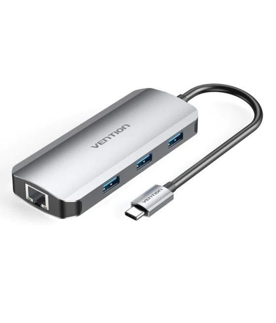 Docking usb tipo-c vention tohhb/ 1xhdmi/ 3xusb/ 1xrj45/ 1xusb tipo-c pd