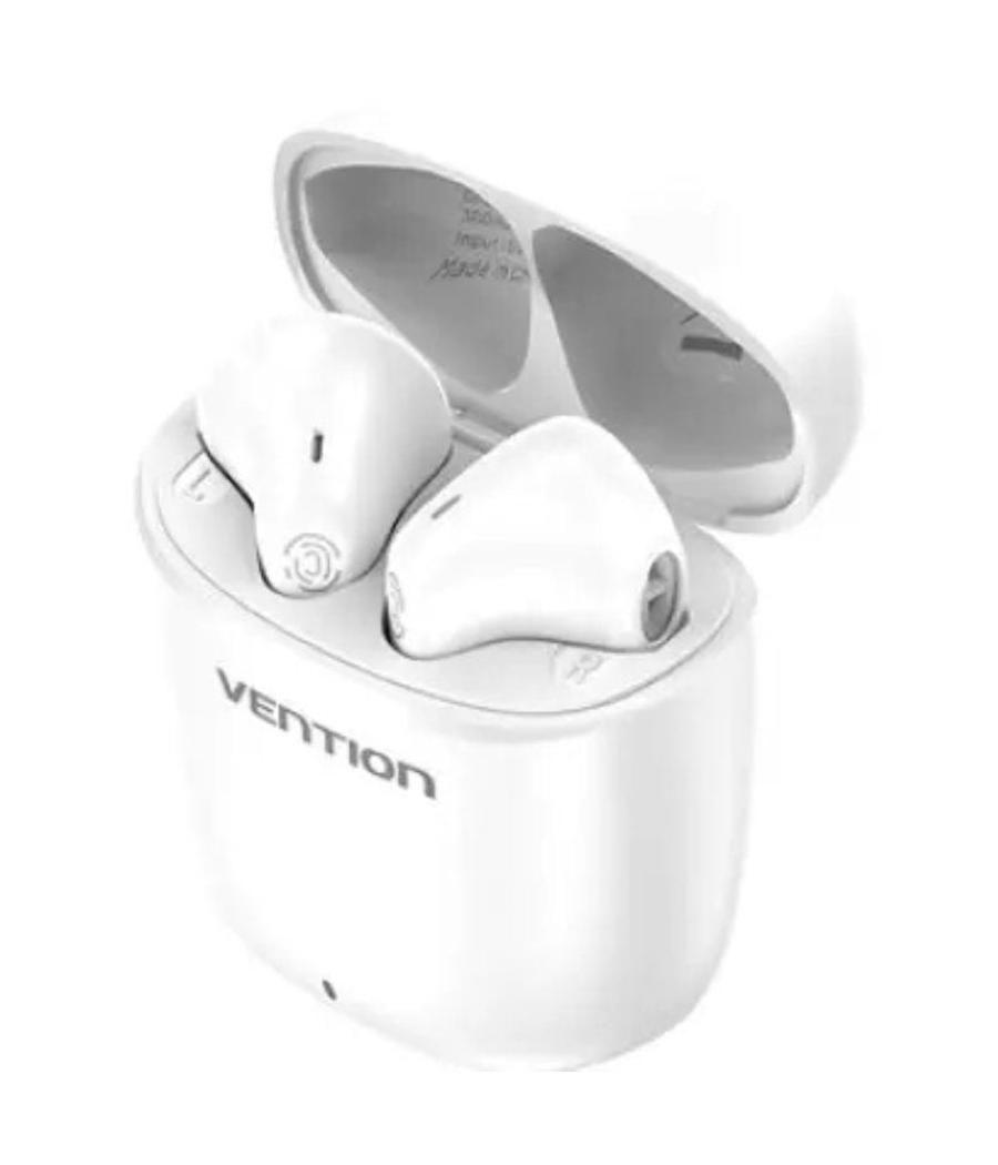 Auriculares bluetooth vention nbgw0 con estuche de carga/ autonomía 7h/ blancos