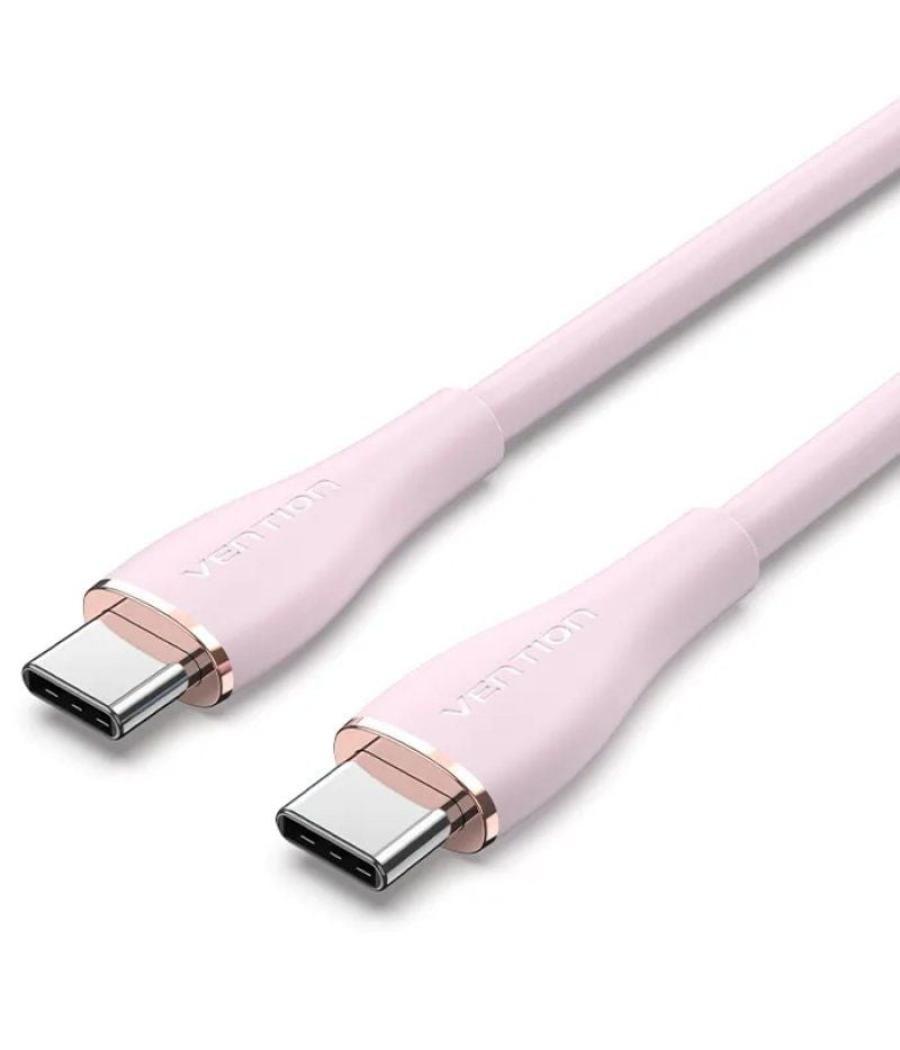 Cable usb 2.0 tipo-c vention tawpf/ usb tipo-c macho - usb tipo-c macho/ 1m/ rosa